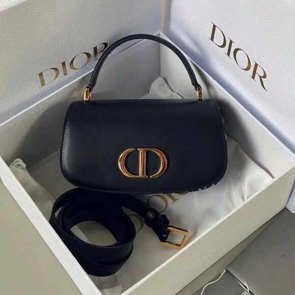 DIOR 30 Montaigne shoulder crossbody handbag small black - Picture 1 of 7